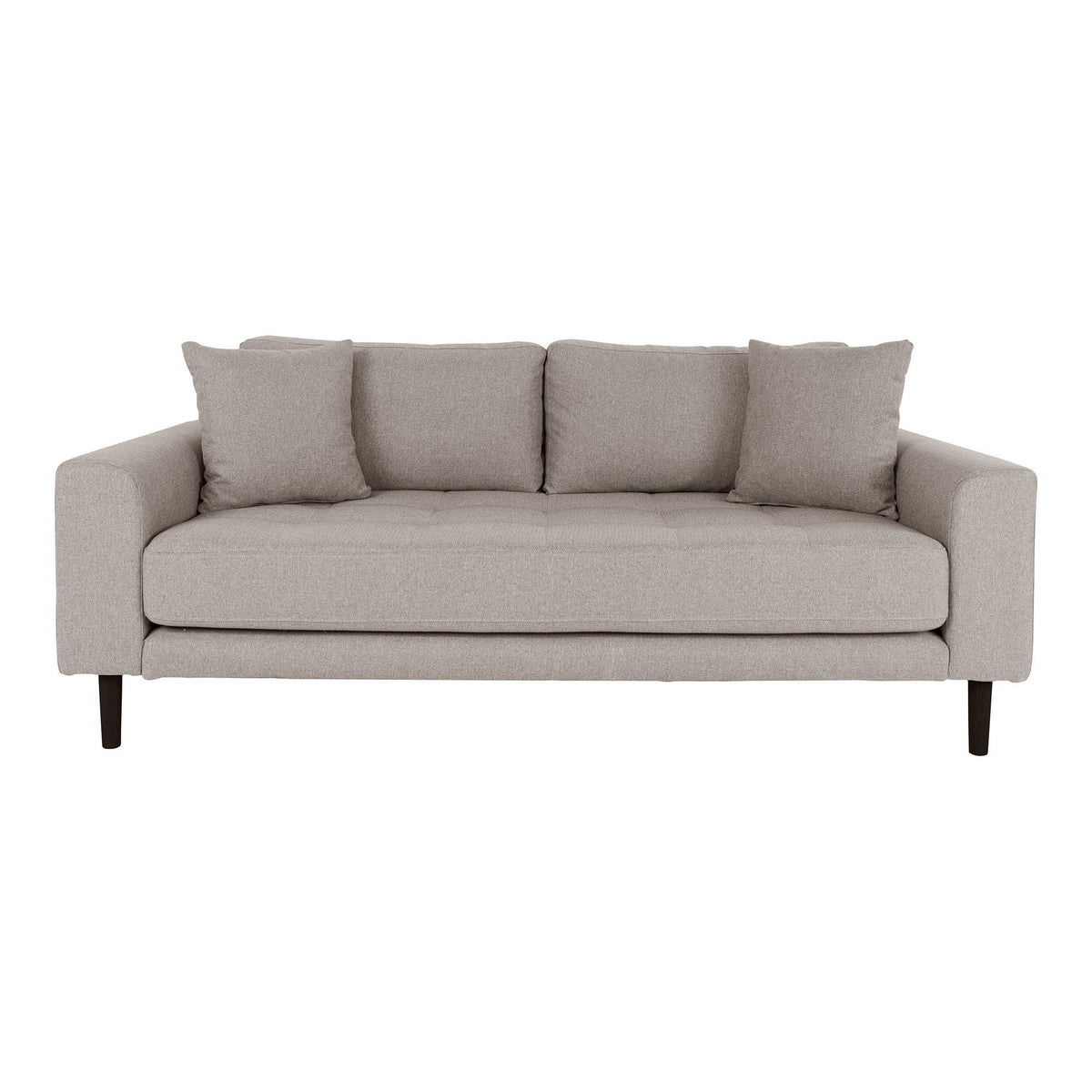 Ugo 2,5-Sitzer-Sofa – Steingrau, Beine Schwarz von Luiva Living