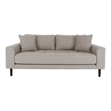 Ugo 2,5-Sitzer-Sofa – Steingrau, Beine Schwarz von Luiva Living