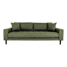Ugo 3-Sitzer-Sofa – Olivgrün, Beine Schwarz von Luiva Living