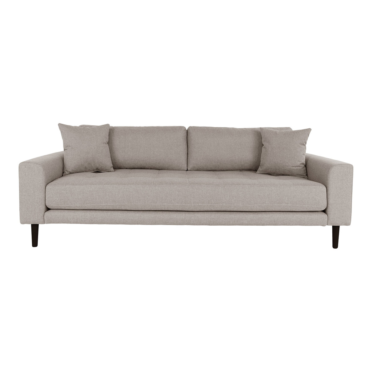 Ugo 3-Sitzer-Sofa – Steingrau, Beine Schwarz von Luiva Living