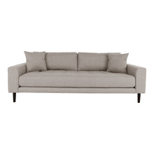 Ugo 3-Sitzer-Sofa – Steingrau, Beine Schwarz von Luiva Living