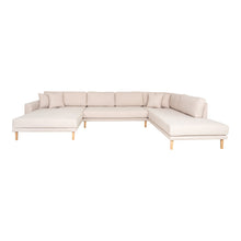 Ugo Wohnlandschaft mit offenem Ende, vorstehend rechts – Sand, Beine Natur von Luiva Living