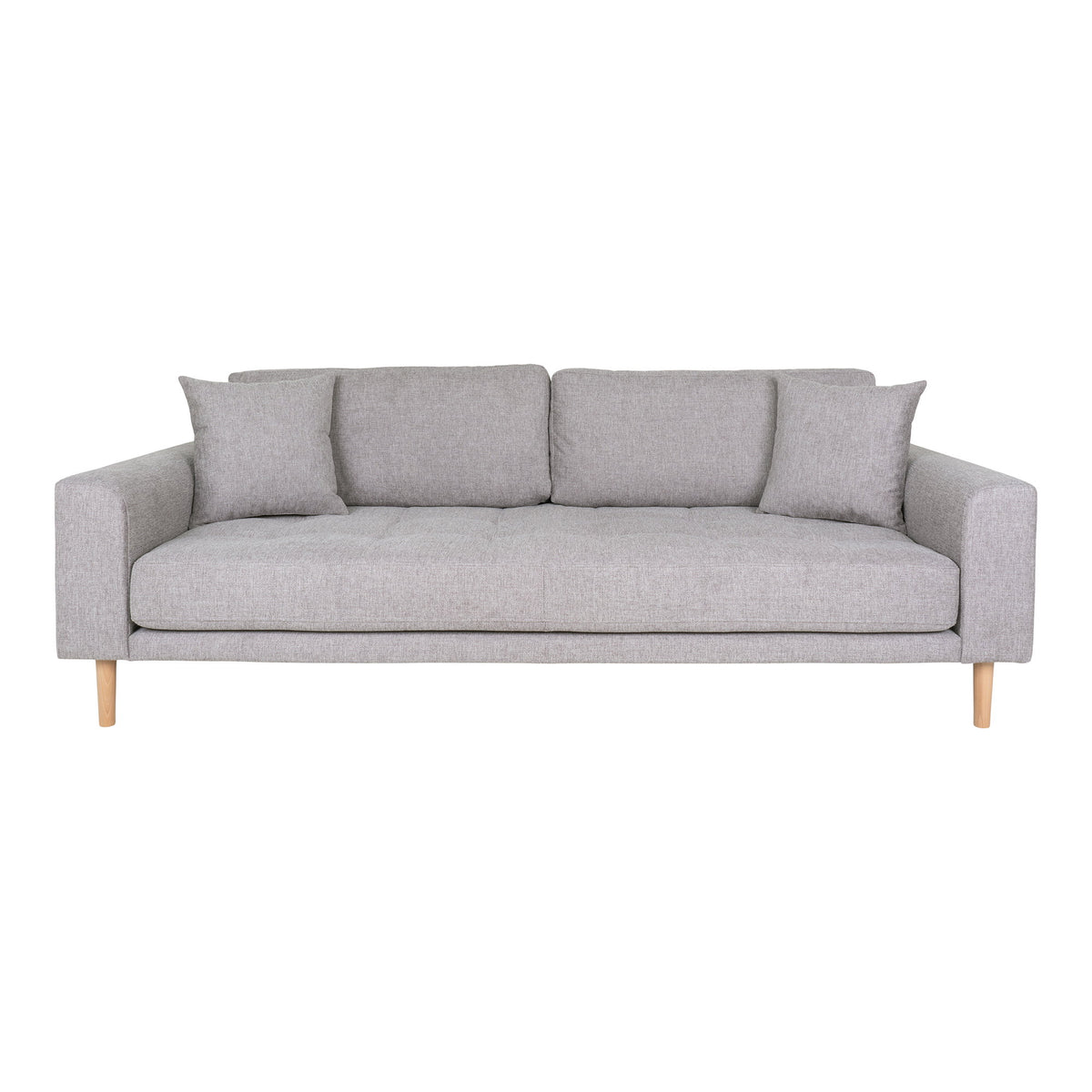 Ugo 3-Sitzer-Sofa – Hellgrau, Beine Natur von Luiva Living