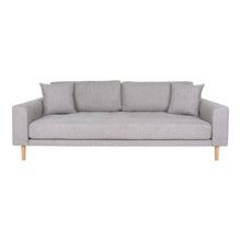 Ugo 3-Sitzer-Sofa – Hellgrau, Beine Natur von Luiva Living