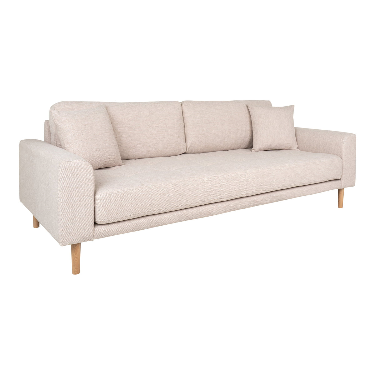 Ugo 3-Sitzer-Sofa – Sand, Beine Natur – Ansicht 2