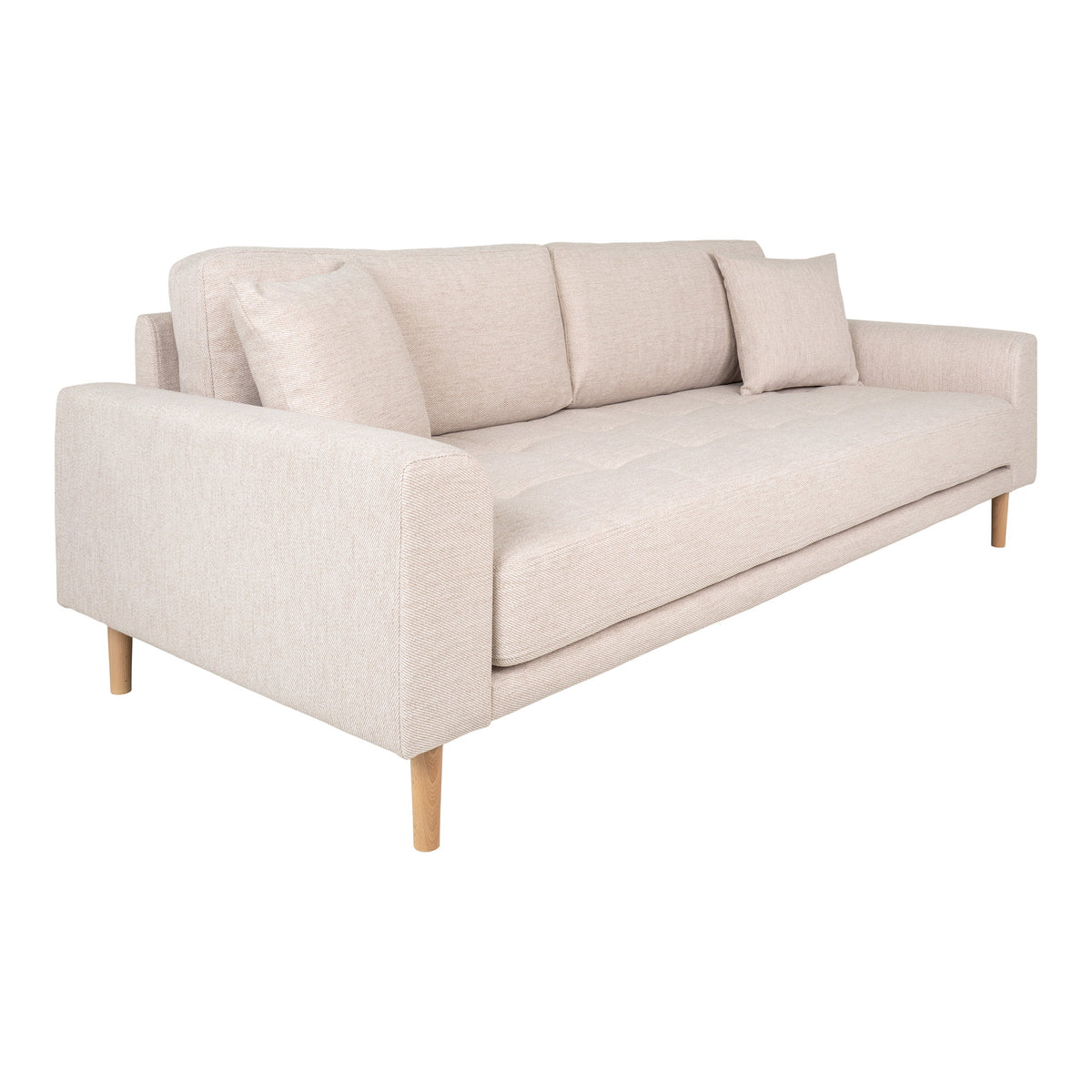 Ugo 3-Sitzer-Sofa – Sand, Beine Natur – Ansicht 3