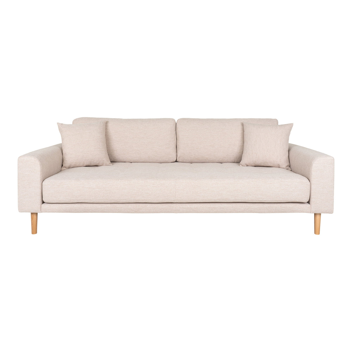 Ugo 3-Sitzer-Sofa – Sand, Beine Natur von Luiva Living