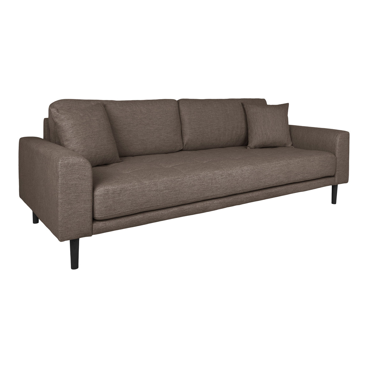 Ugo 3-Sitzer-Sofa – Braun, Beine Schwarz – Ansicht 2