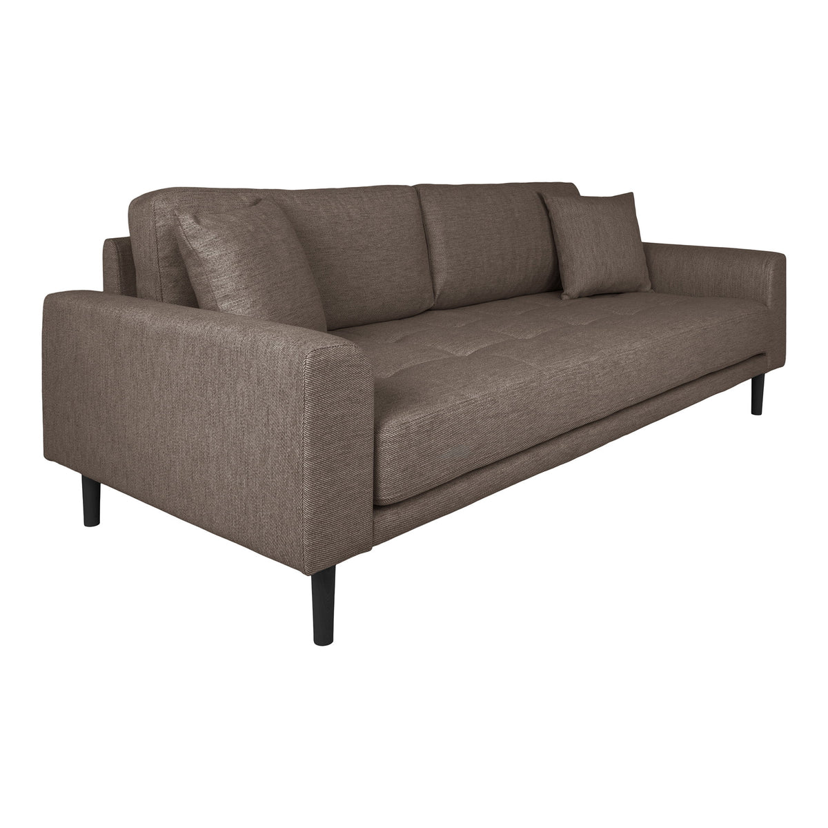 Ugo 3-Sitzer-Sofa – Braun, Beine Schwarz – Ansicht 3