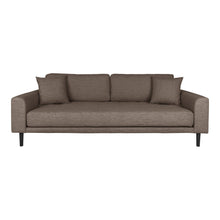 Ugo 3-Sitzer-Sofa – Braun, Beine Schwarz von Luiva Living