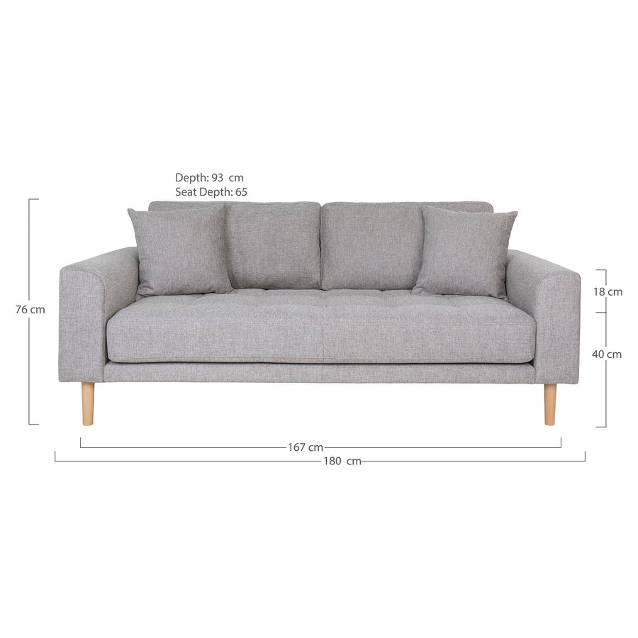 Maßskizze Ugo 2,5-Sitzer-Sofa