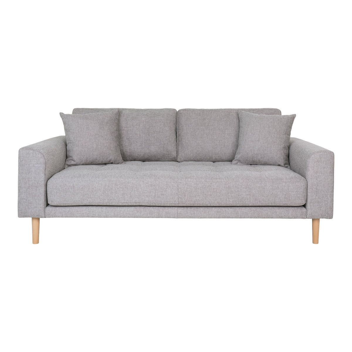 Ugo 2,5-Sitzer-Sofa – Hellgrau, Beine Natur von Luiva Living