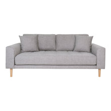Ugo 2,5-Sitzer-Sofa – Hellgrau, Beine Natur von Luiva Living