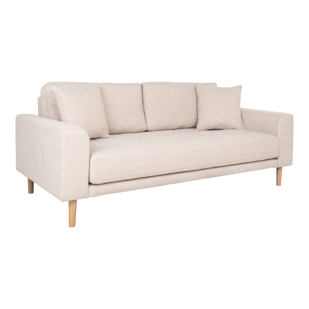 Ugo 2,5-Sitzer-Sofa – Sand, Beine Natur – Ansicht 2