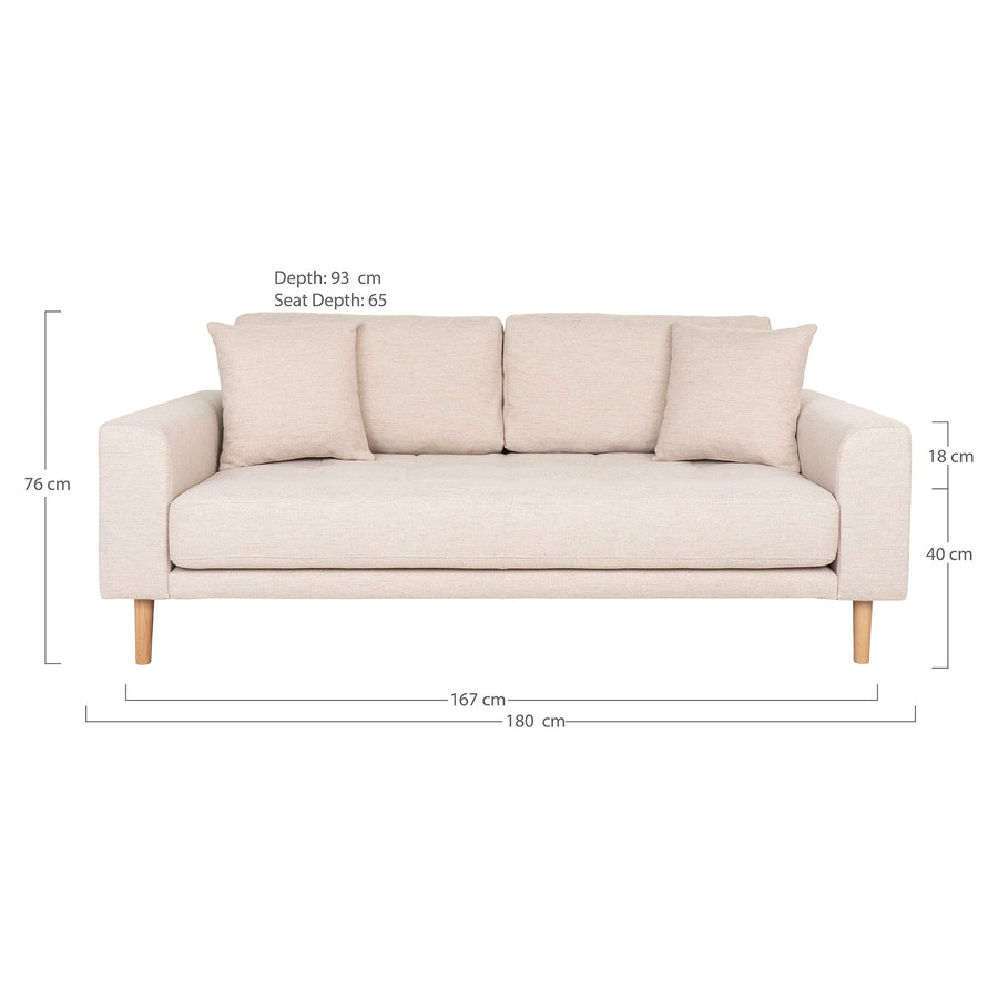 Maßskizze Ugo 2,5-Sitzer-Sofa
