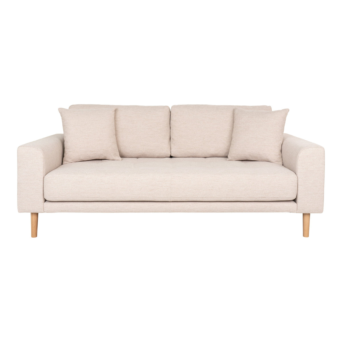 Ugo 2,5-Sitzer-Sofa – Sand, Beine Natur von Luiva Living