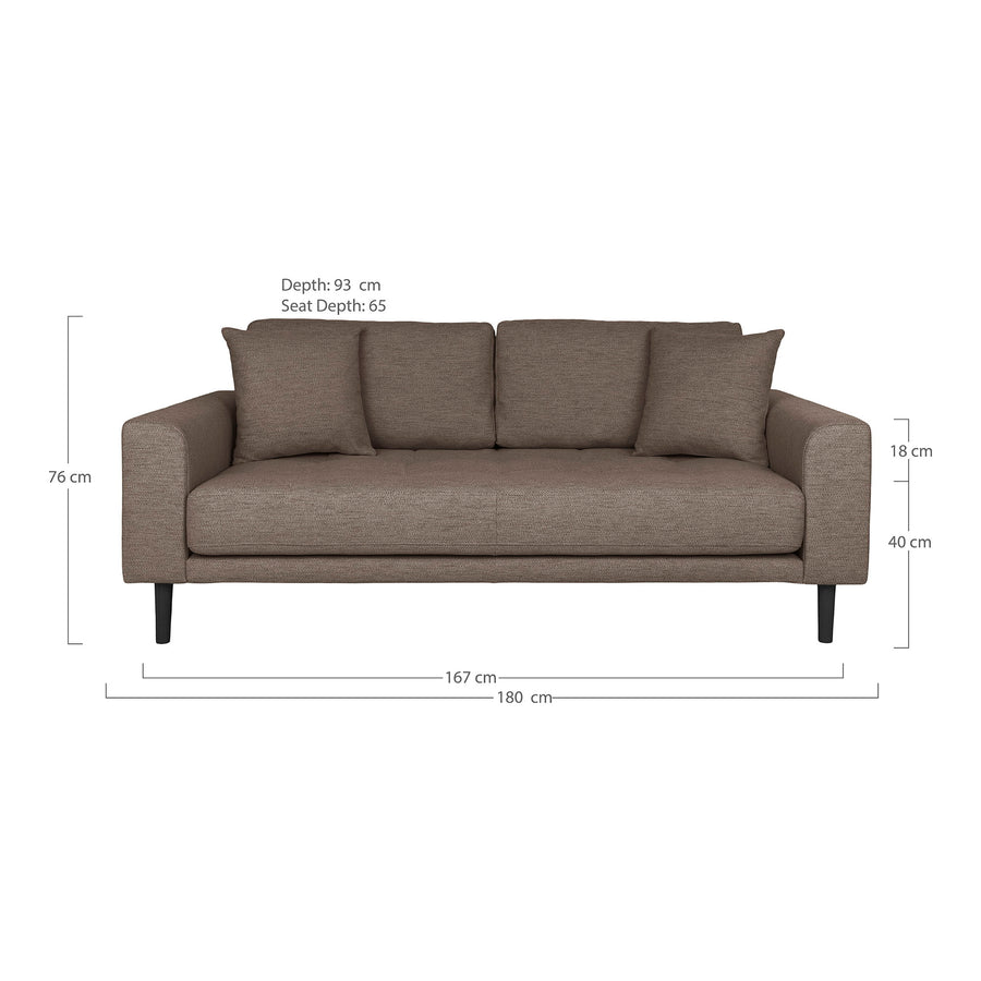 Maßskizze Ugo 2,5-Sitzer-Sofa