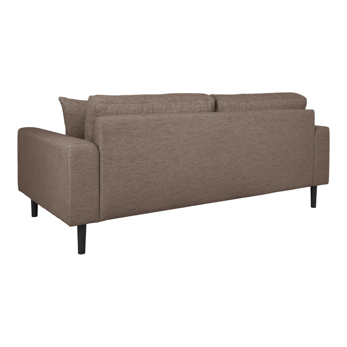 Ugo 2,5-Sitzer-Sofa – Braun, Beine Schwarz – Ansicht 3