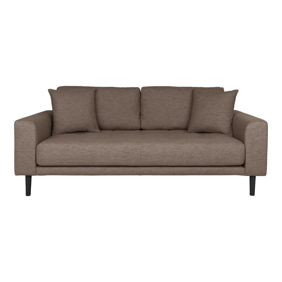 Ugo 2,5-Sitzer-Sofa – Braun, Beine Schwarz von Luiva Living