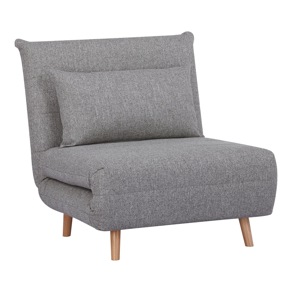 Jorik Schlafsofa – Grau, Beine Natur – Ansicht 2