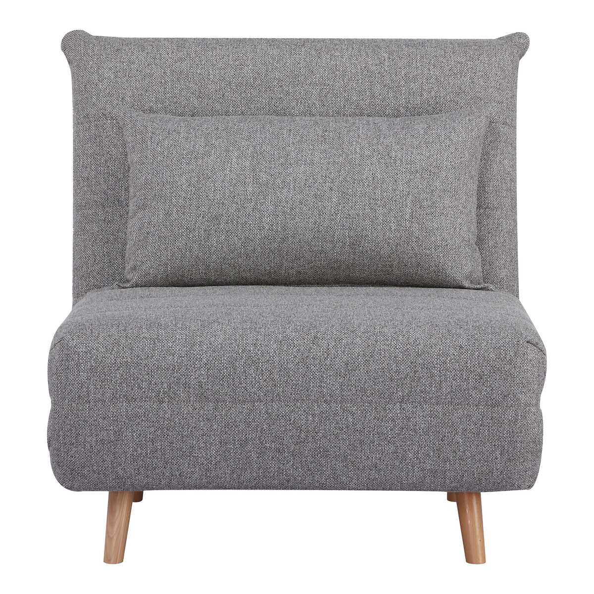 Jorik Schlafsofa – Grau, Beine Natur von Luiva Living