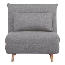 Jorik Schlafsofa – Grau, Beine Natur von Luiva Living