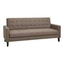 Liva Schlafsofa mit Stauraum – Braun, Beine Schwarz von Luiva Living