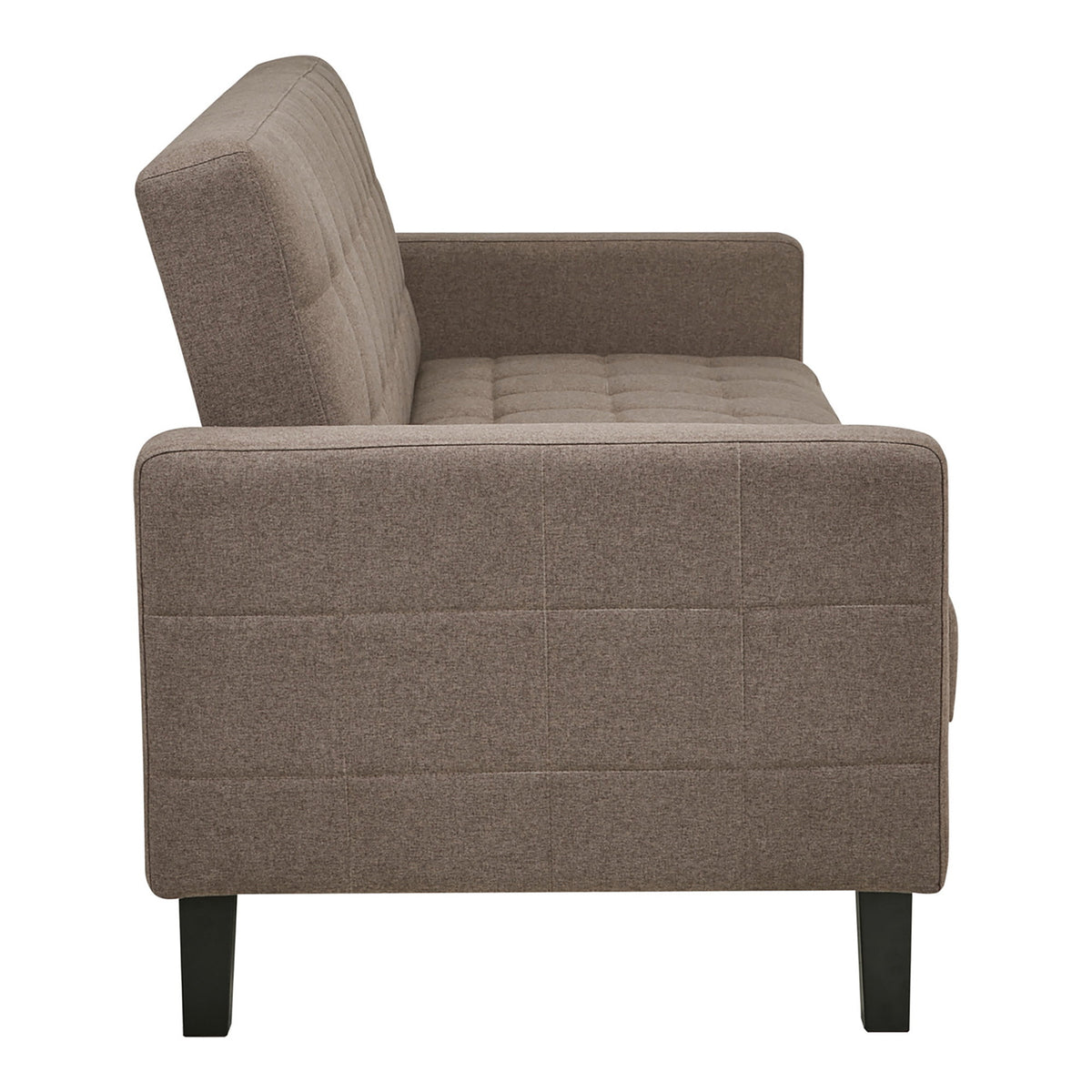 Liva Schlafsofa mit Stauraum – Braun, Beine Schwarz – Ansicht 4