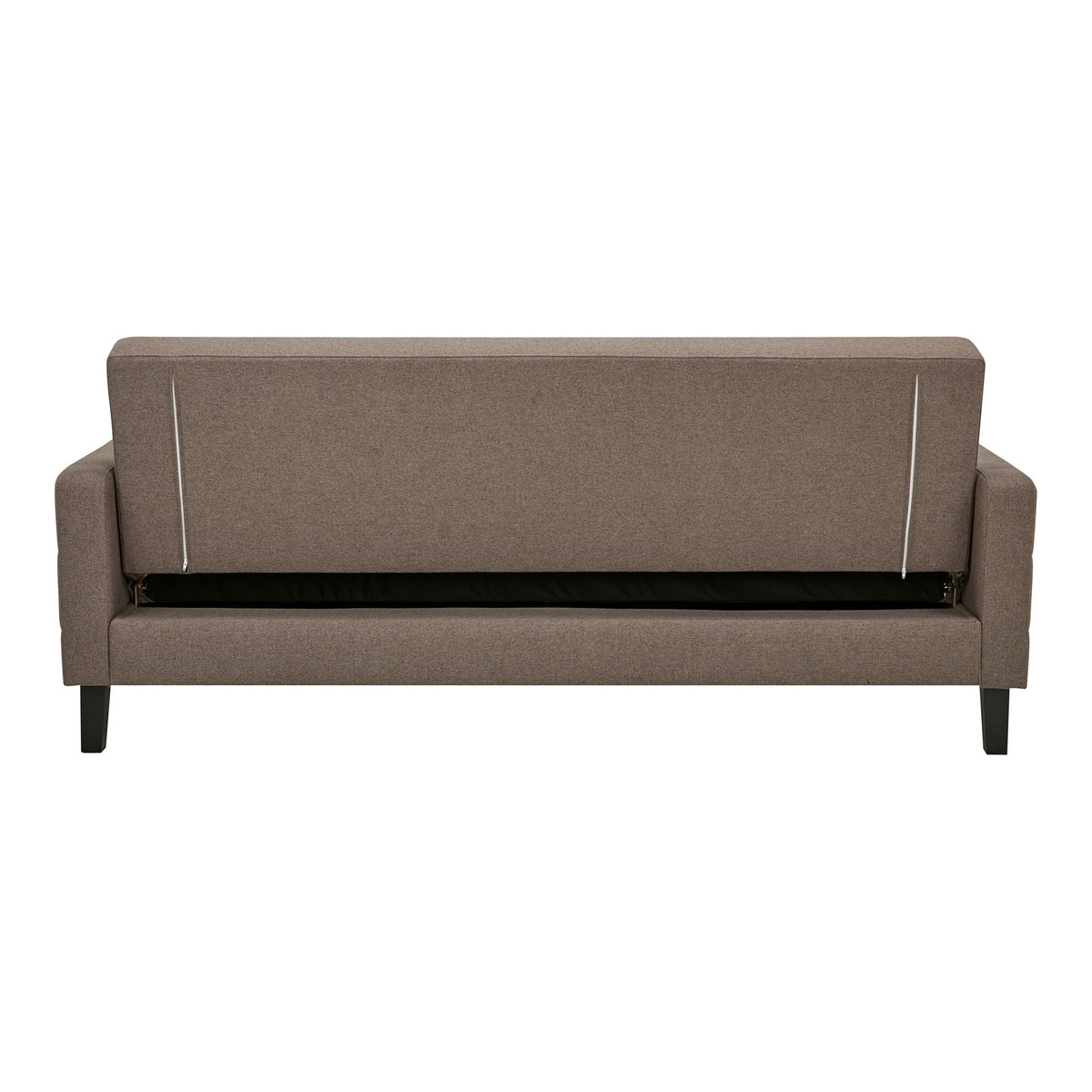 Liva Schlafsofa mit Stauraum – Braun, Beine Schwarz – Ansicht 5