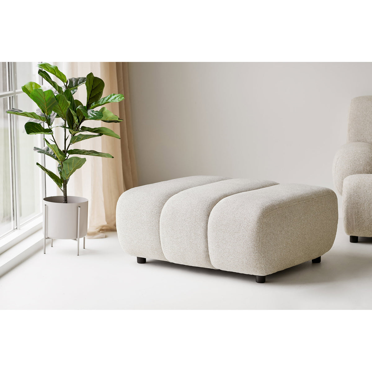 Betty Modulsofa-Element Pouf – Sand – Ansicht 2