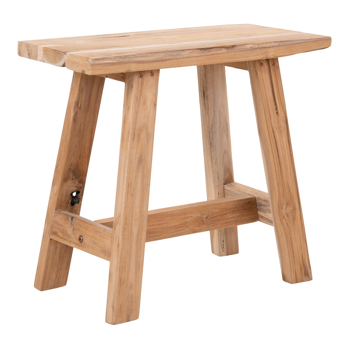 Moa Sitzbank – Teak Natur, 50 × 25 × 45 cm von Luiva Living
