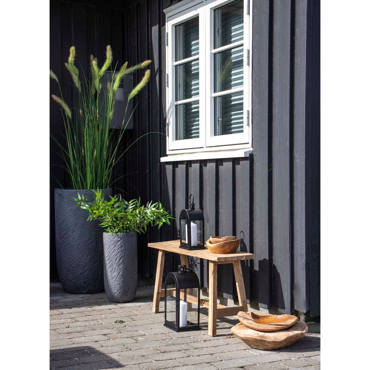 Moa Sitzbank – Teak Natur, 90 × 25 × 45 cm – Ansicht 12