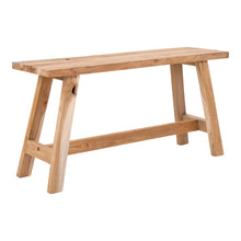 Moa Sitzbank – Teak Natur, 90 × 25 × 45 cm von Luiva Living