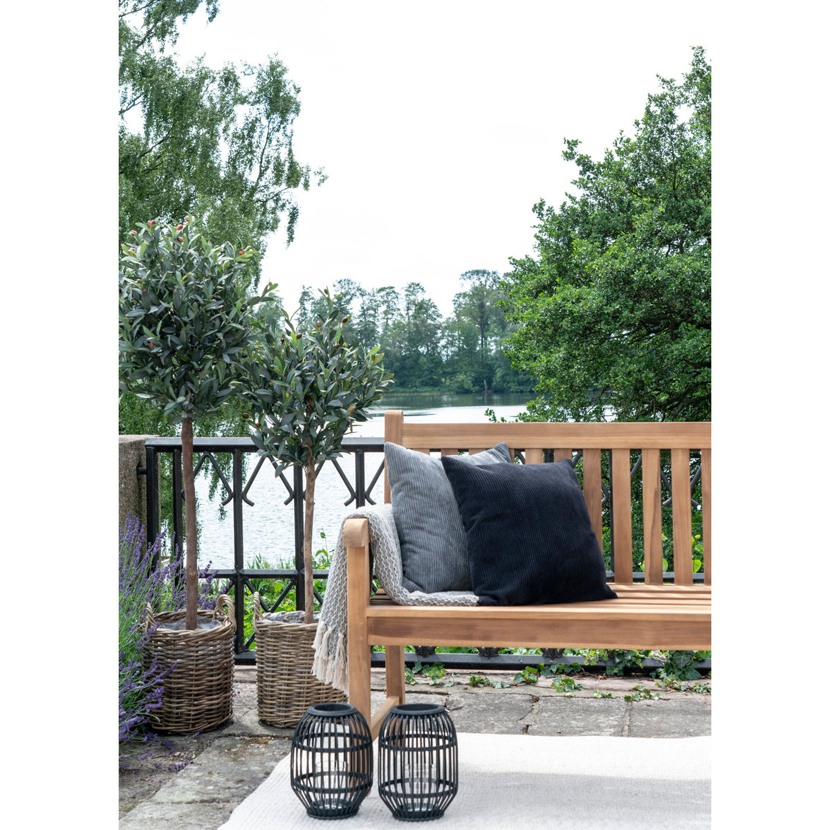 Zita Sitzbank – Teak Natur, 150 × 62 × 92 cm – Ansicht 6