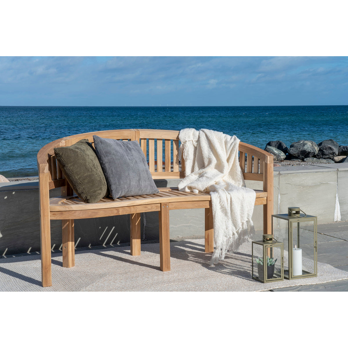 Tjark Sitzbank – Teak Natur, 150 × 60 × 85 cm – Ansicht 6