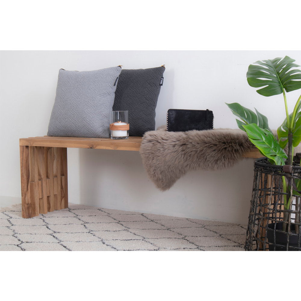 Linn Sitzbank – Teak Natur, 140 × 35 × 48 cm – Ansicht 9