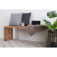 Linn Sitzbank – Teak Natur, 140 × 35 × 48 cm – Ansicht 9