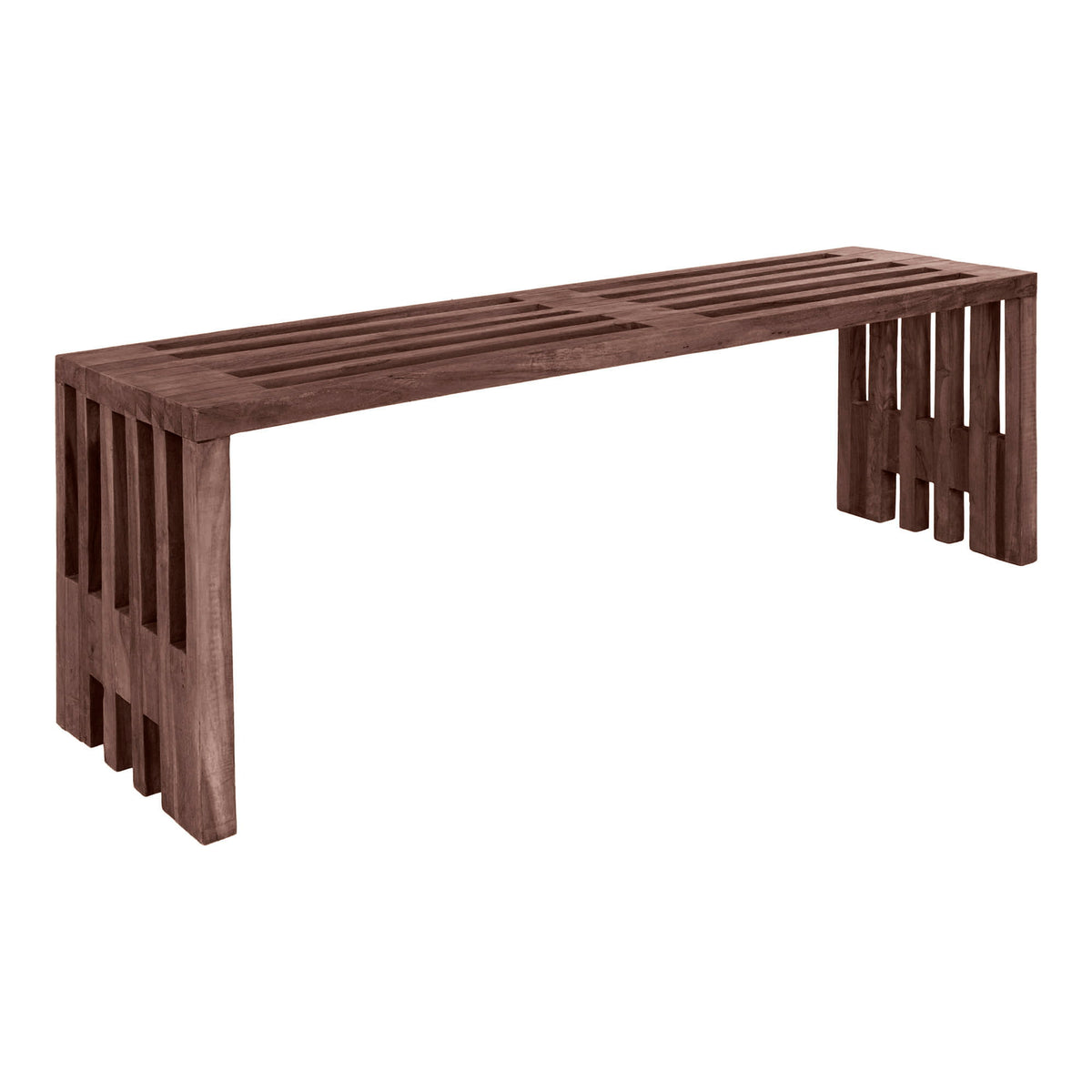 Linn Sitzbank – Teak Natur, 140 × 35 × 48 cm – Ansicht 5