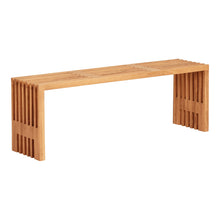 Linn Sitzbank – Teak Natur, 140 × 35 × 48 cm von Luiva Living