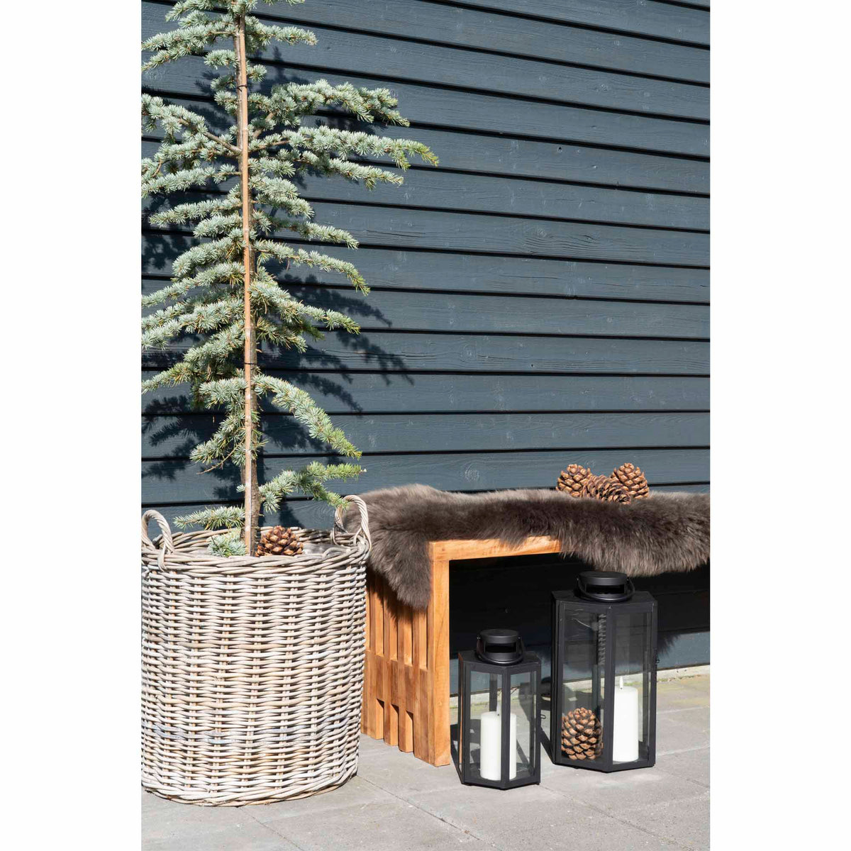 Linn Sitzbank – Teak Natur, 90 × 30 × 49 cm – Ansicht 8