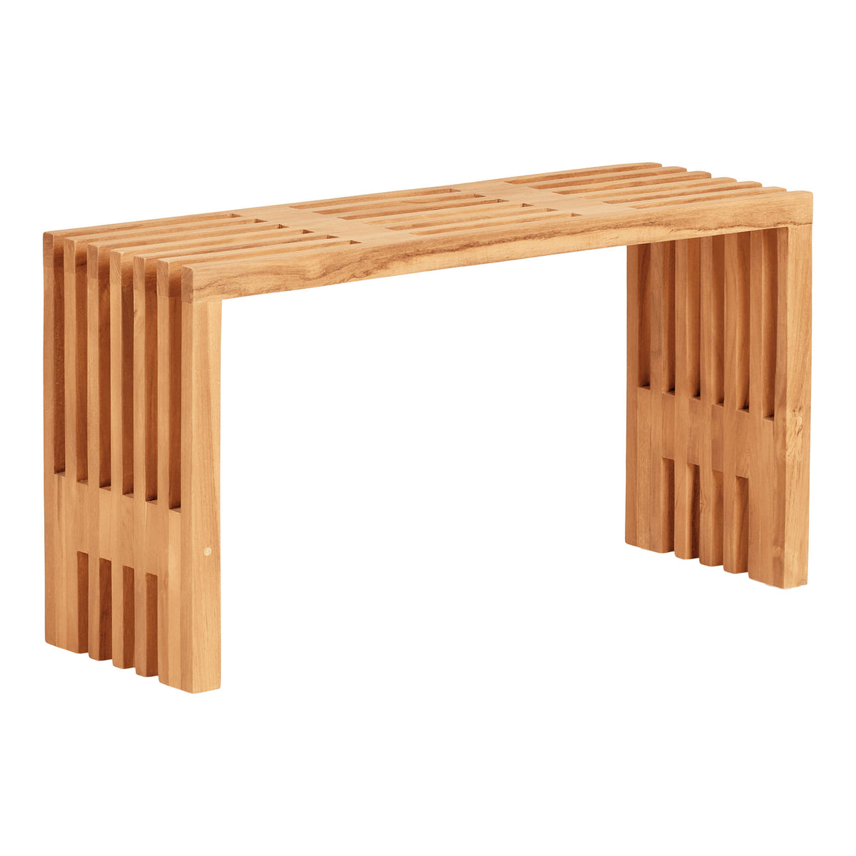 Linn Sitzbank – Teak Natur, 90 × 30 × 49 cm von Luiva Living
