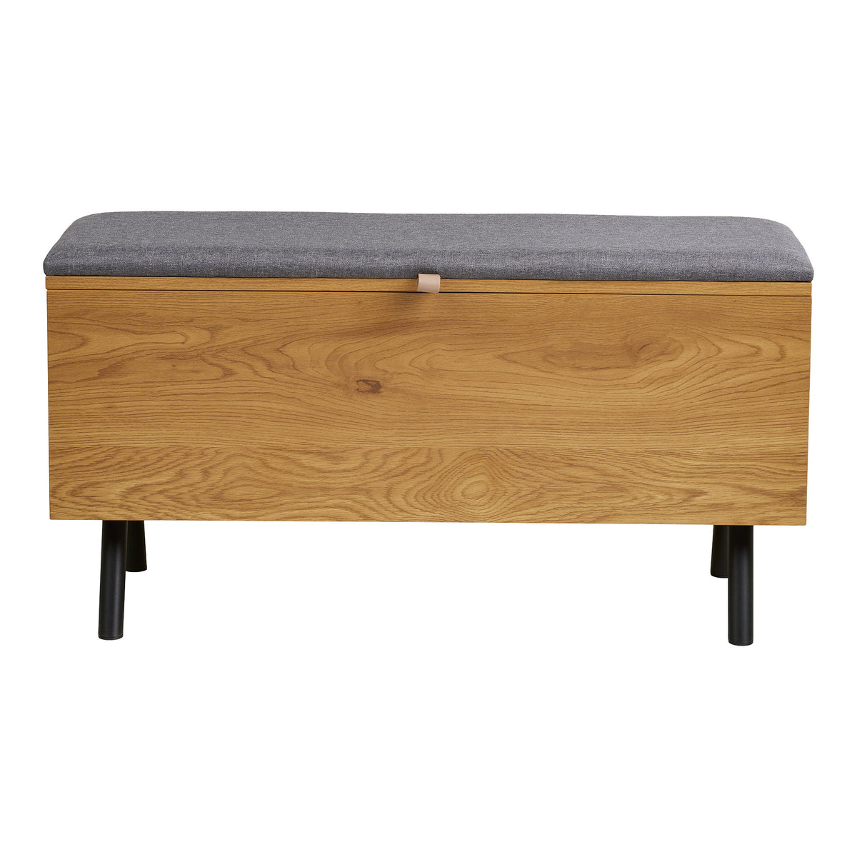 Simon Sitzbank mit Stauraum – Eichenoptik Natur, 92 × 33 × 48 cm – Ansicht 2