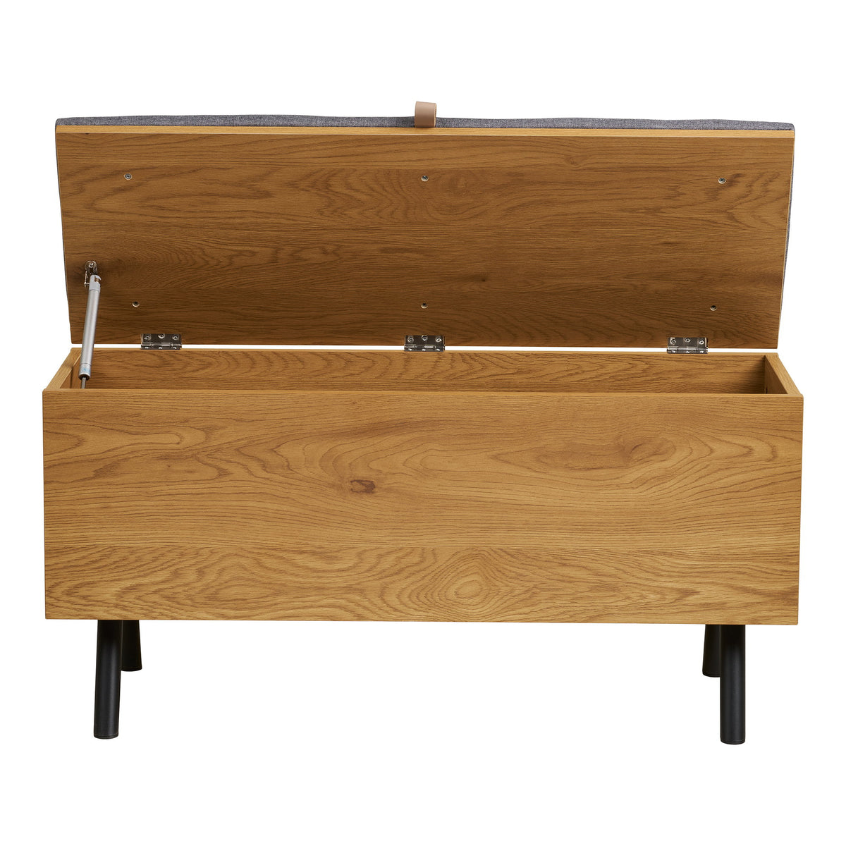 Simon Sitzbank mit Stauraum – Eichenoptik Natur, 92 × 33 × 48 cm – Ansicht 3