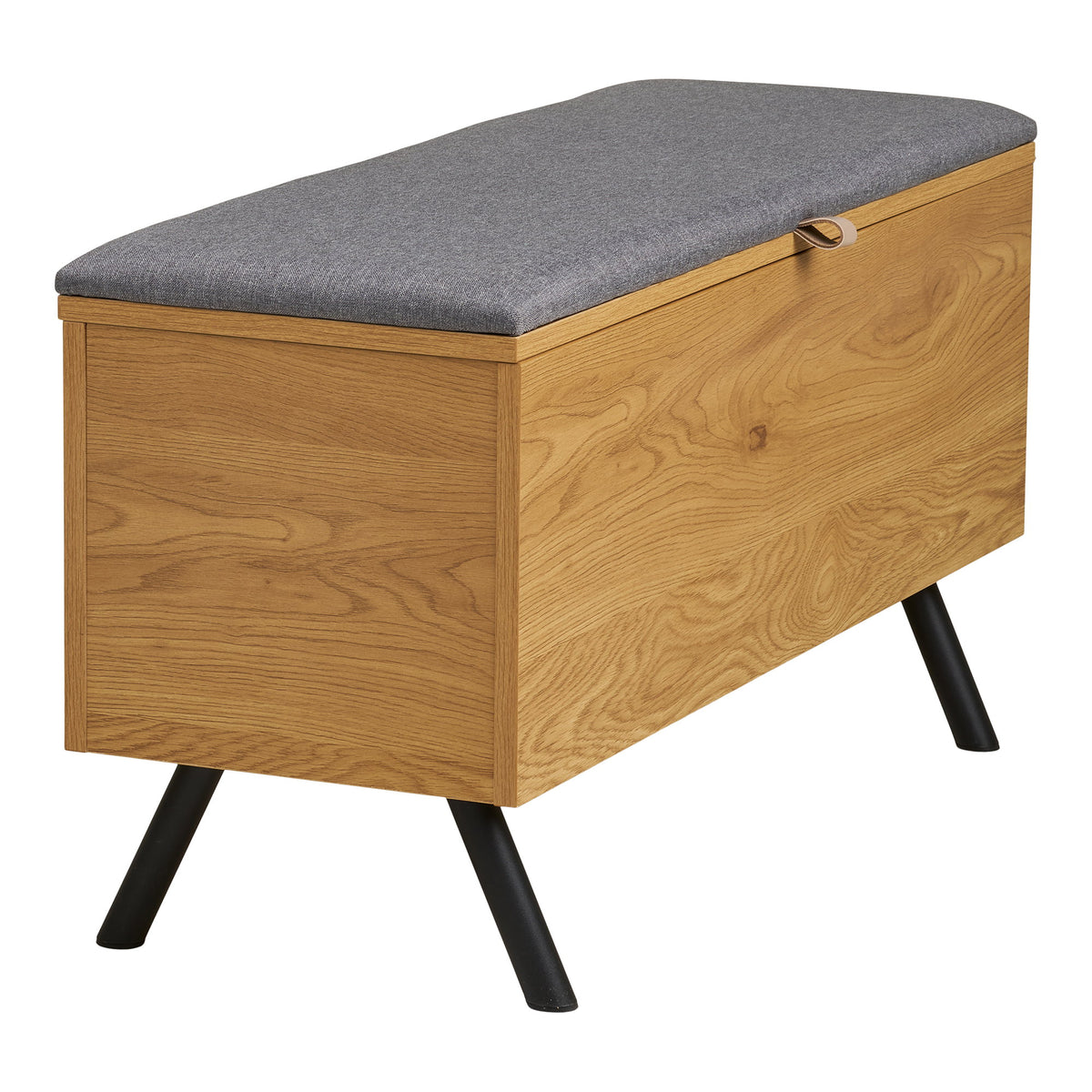 Simon Sitzbank mit Stauraum – Eichenoptik Natur, 92 × 33 × 48 cm – Ansicht 5
