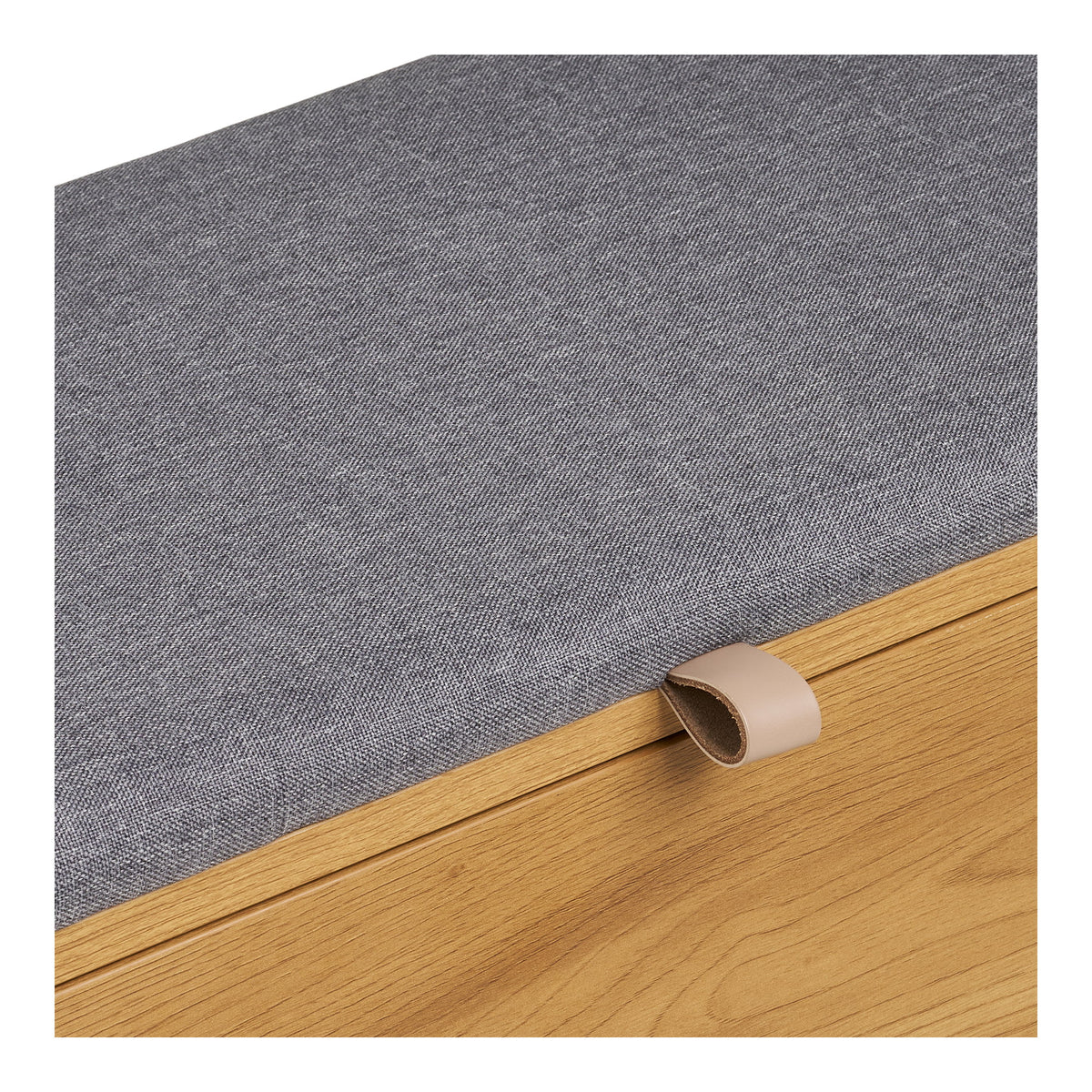 Simon Sitzbank mit Stauraum – Eichenoptik Natur, 92 × 33 × 48 cm – Ansicht 7