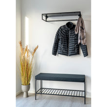 Sami Sitzbank mit Ablage – Schwarz, Beine Schwarz, 100 × 36 × 48,5 cm – Ansicht 6