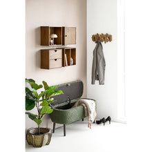 Mads Sitzbank mit Stauraum – Teddystoff Grün, 95 × 37 × 45 cm – Ansicht 11