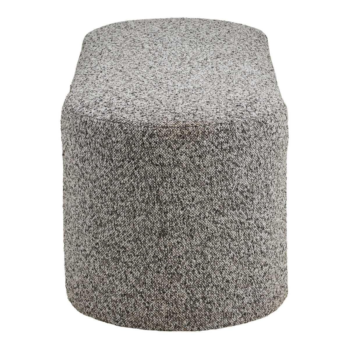 Cosmo Sitzbank – Bouclé Schwarz/Weiß, 120 × 45 × 44 cm – Ansicht 4