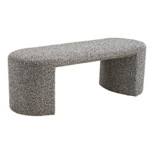 Cosmo Sitzbank – Bouclé Schwarz/Weiß, 120 × 45 × 44 cm von Luiva Living