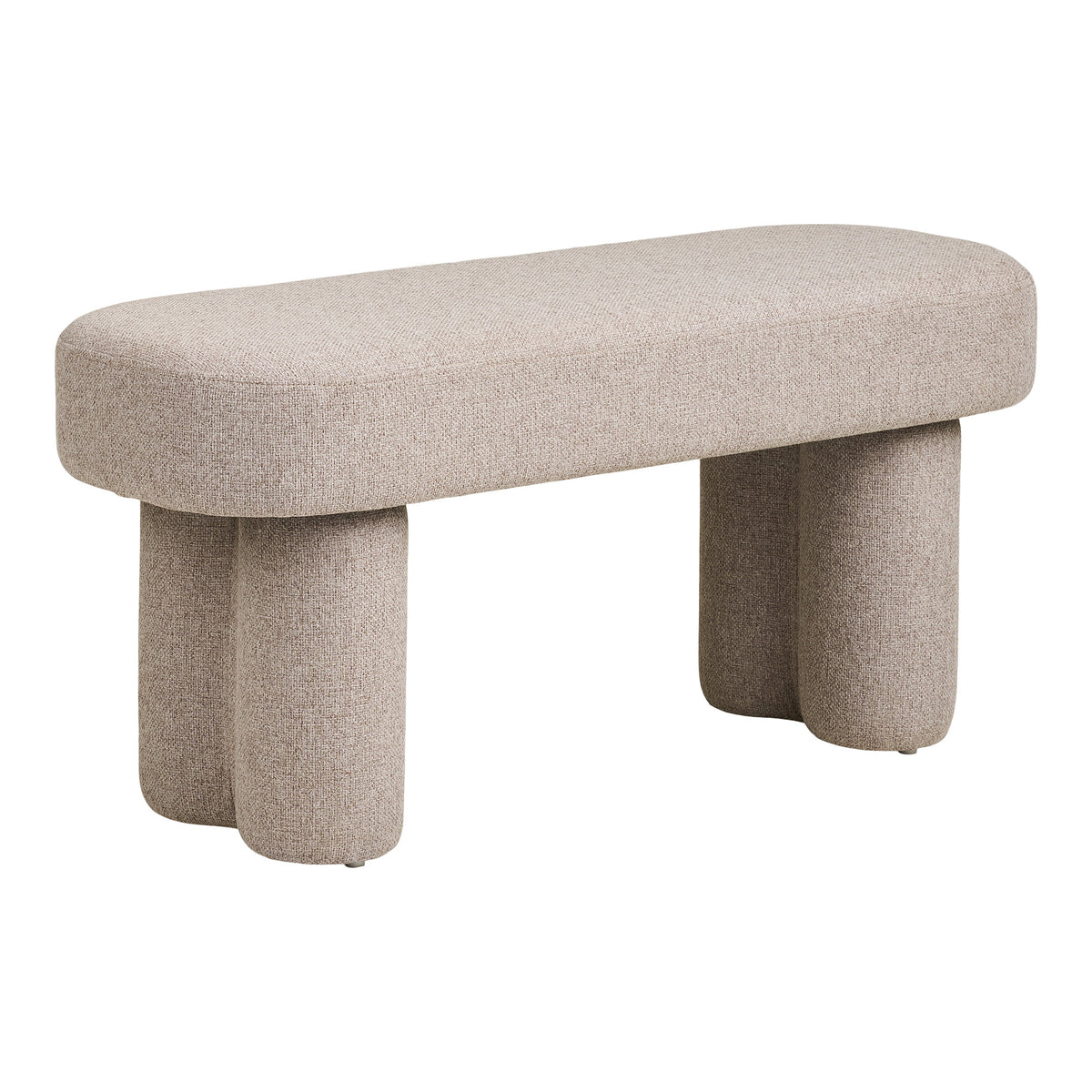 Adrian Sitzbank – Stoff Sand, 95 × 36 × 45 cm von Luiva Living